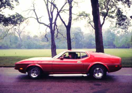 Red Mach I Mustang