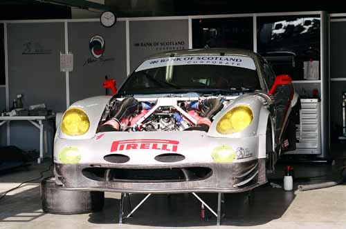 Panoz in pits